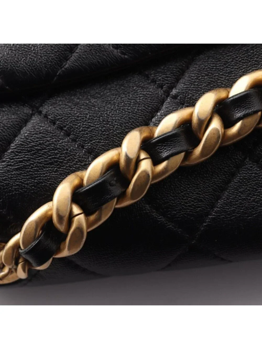 Chanel Shoulder Bag Quilted 2-Way Black Leather Full Flap Chain